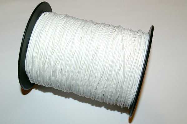 1m Gummischnur (2mm) weiß